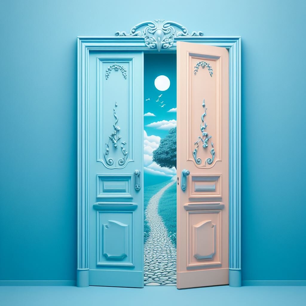 Illustration du poème La porte